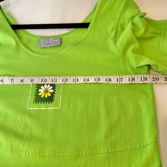 Cover Charge Vintage T-Shirt Dress with pockets Green Size Small - Picture 9 of 9